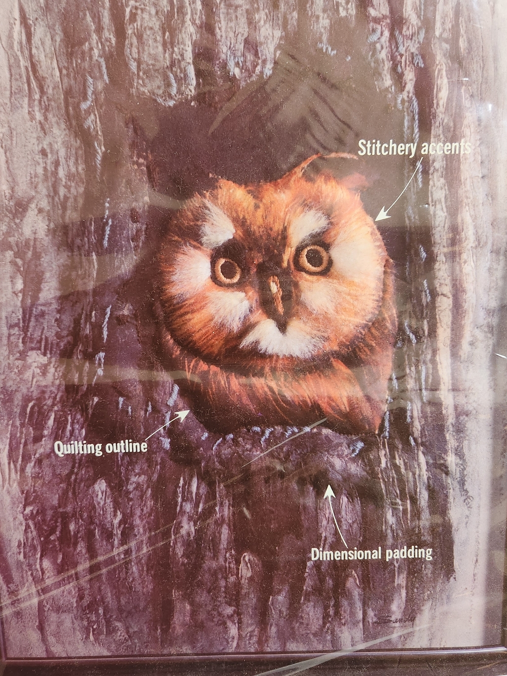 Trapunto Stitchery Kit "Owl In a Tree" - Picture 3 of 8